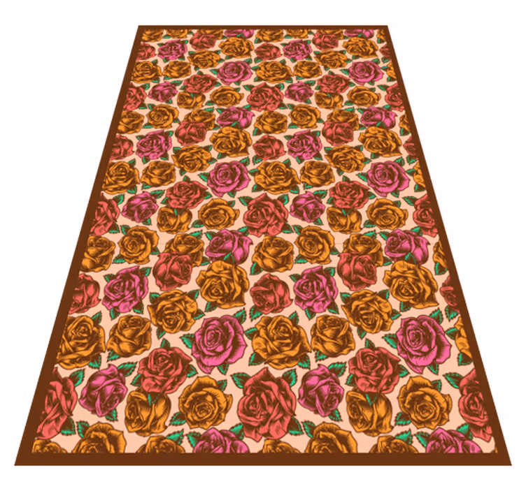 Tapete vinílico flores e plantas rosa estampada - TenStickers