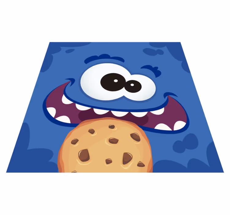 Tapete vinílico infantis delícia de monstro de biscoito - TenStickers