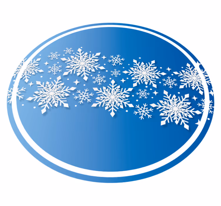 Tapete vinílico do Natal flocos de neve de inverno - TenStickers