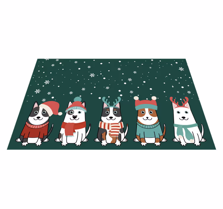 Autocolantes de Natal Cachorros de natal - TenStickers