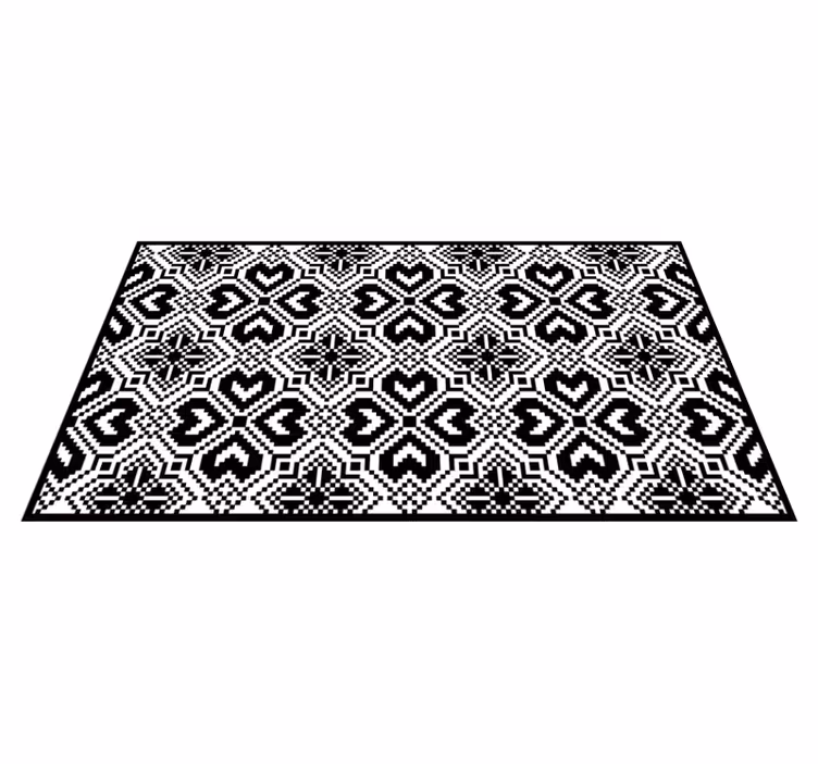 Tapete vinílico geométricas padrão tribal monocromático - TenStickers