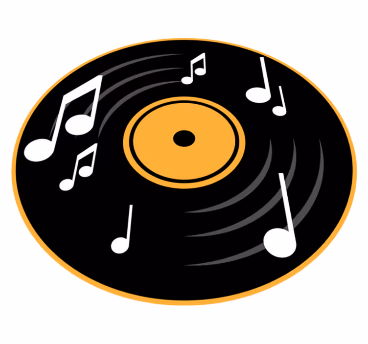Notas musicais tapete de vinil juvenil - TenStickers