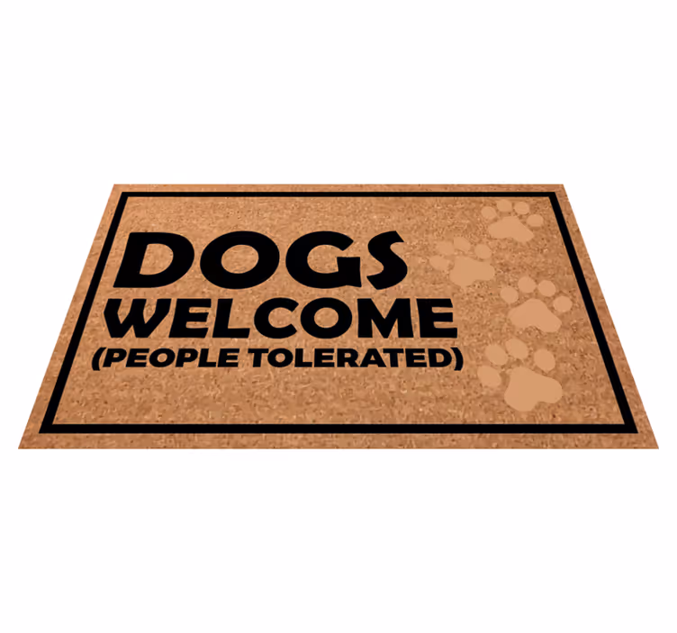 Tapete personalizado "cães bem-vindos" - TenStickers