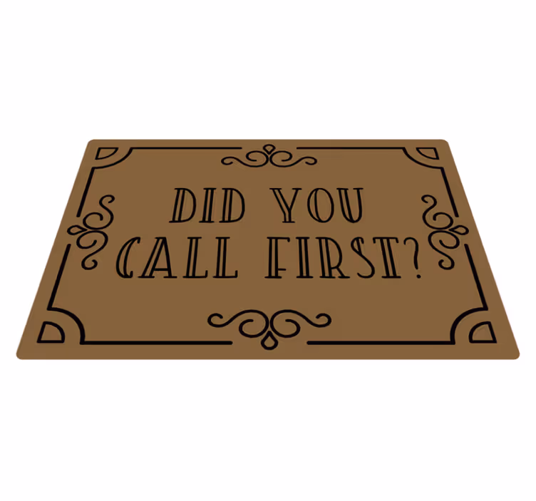 Você ligou primeiro? Tapete personalizado - TenStickers