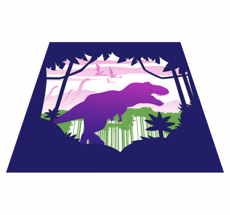 Tapete de vinil de dinossauro roxo infantil - TenStickers