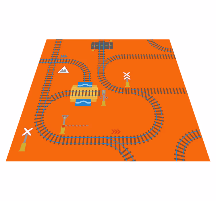 Tapete vinílico de jogos layout de pista lúdico - TenStickers