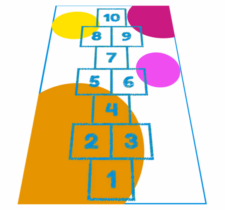 Tapete de vinil para jogos de salto para crianças - TenStickers
