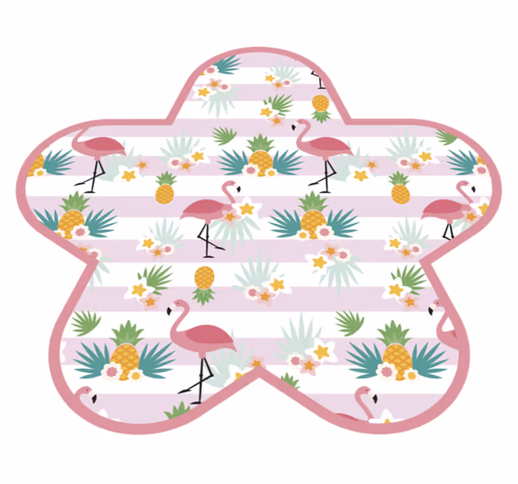 Tapete vinílico para bebés brincadeira do flamingo - TenStickers