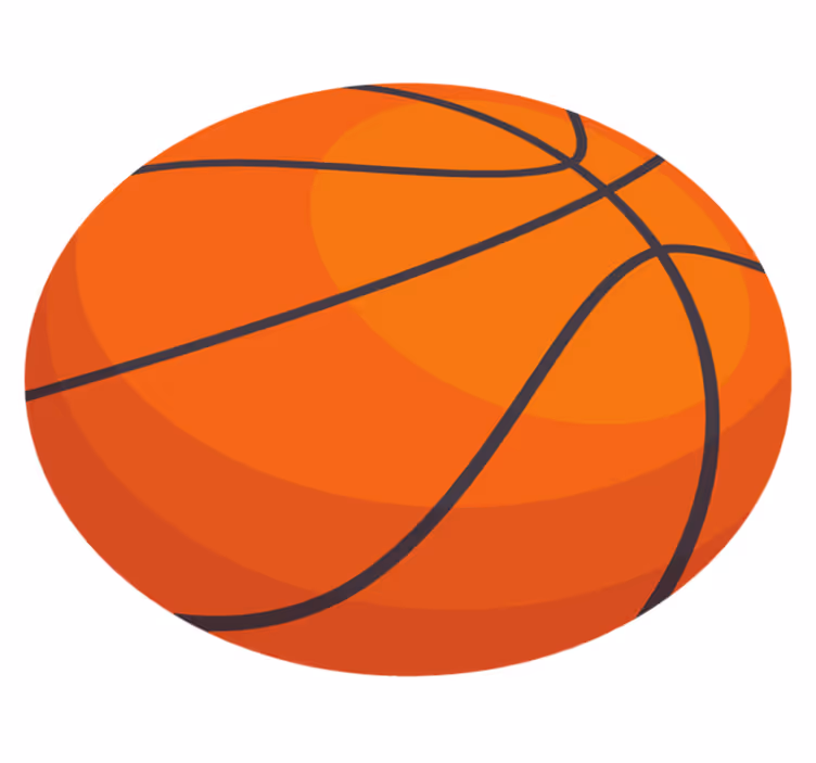 Tapete em vinil infantil padrão de basquete - TenStickers