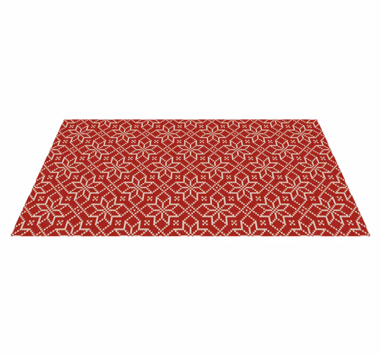Tapete vinílico para bebés padrão ornamental vermelho - TenStickers