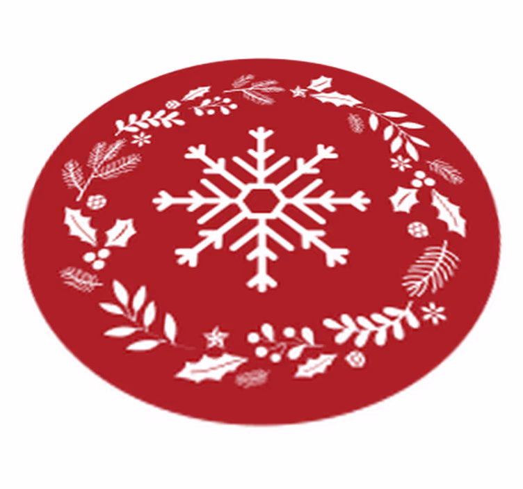 Tapete vinílico do Natal floco de neve sazonal - TenStickers