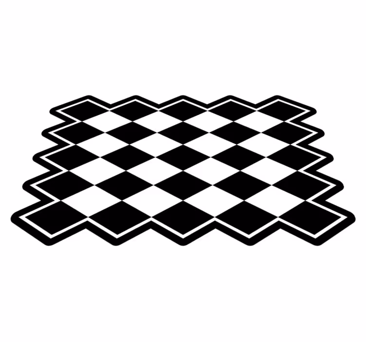 Tapete vinílico geométricas padrão xadrez - TenStickers