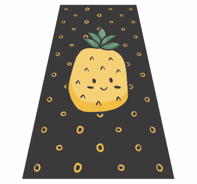 Tapete de vinil abacaxi com folhas tapete floral - TenStickers