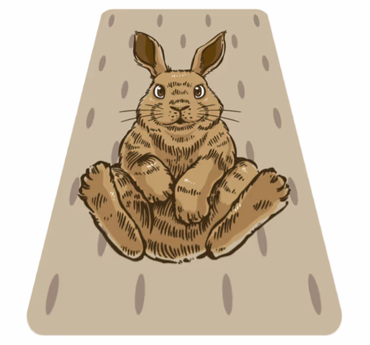 Tapete vinílico para bebés ilustração de coelho sentado - TenStickers