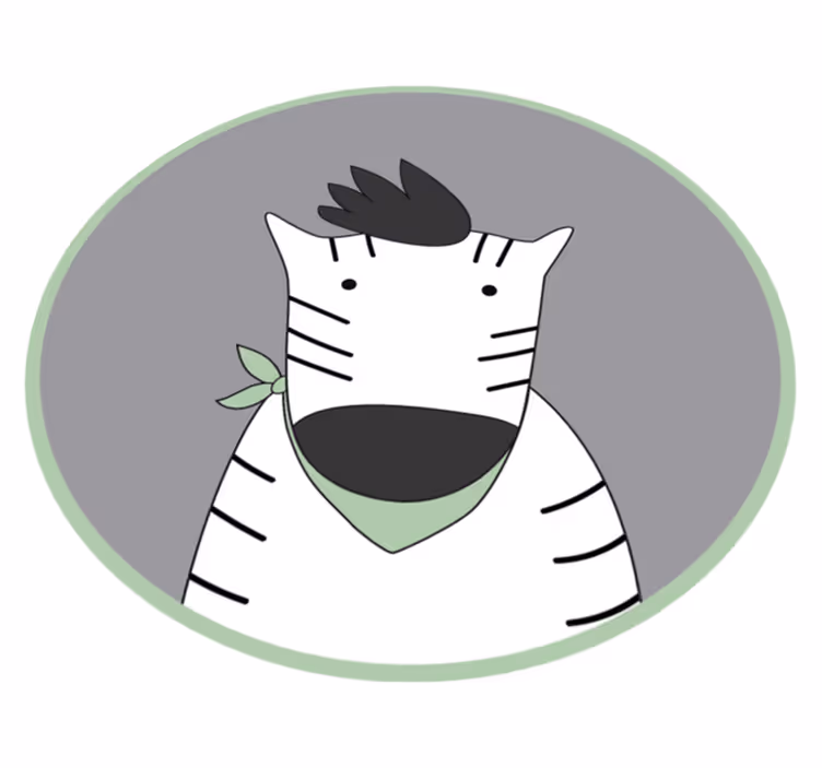 Tapete vinílico infantis zebra alegre - TenStickers