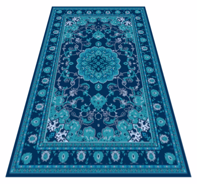 Tapete vinílico de mandala elegância em verde-água - TenStickers