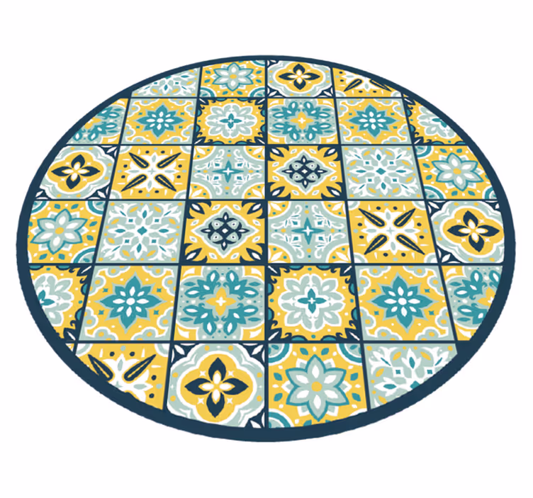 Tapete vinílico mosaico mosaico circular - TenStickers