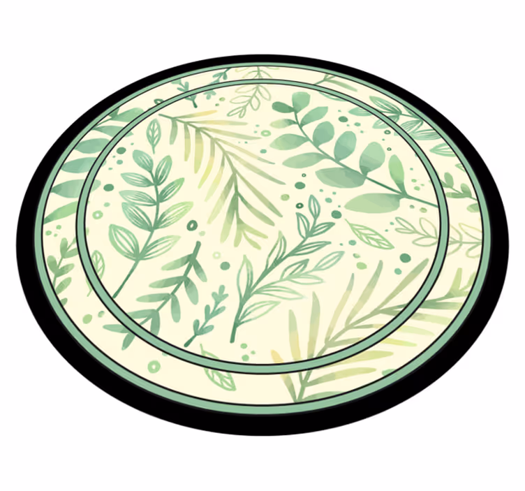 Tapete vinílico flores e plantas sotaque de motivo botânico - TenStickers