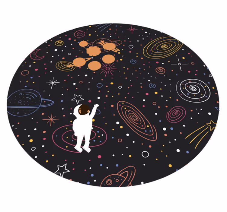 Tapete vinílico infantis motivo de exploração espacial - TenStickers
