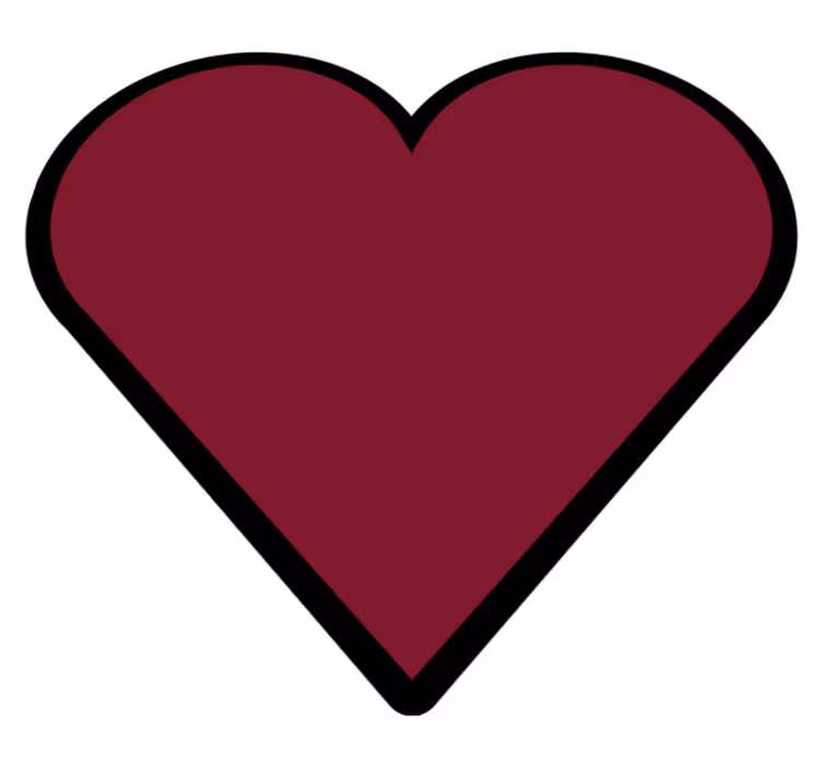 Tapete de vinil vermelho em formato de coração - TenStickers