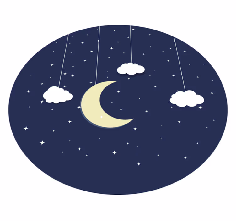 Tapete vinílico infantis tema noite estrelada - TenStickers