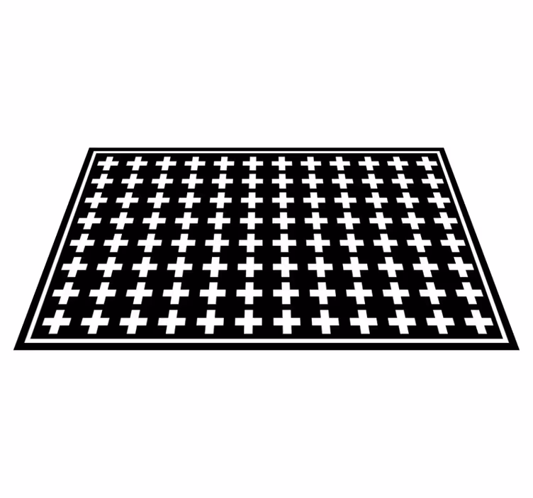 Tapete minimalista de cruz branca e preta - TenStickers