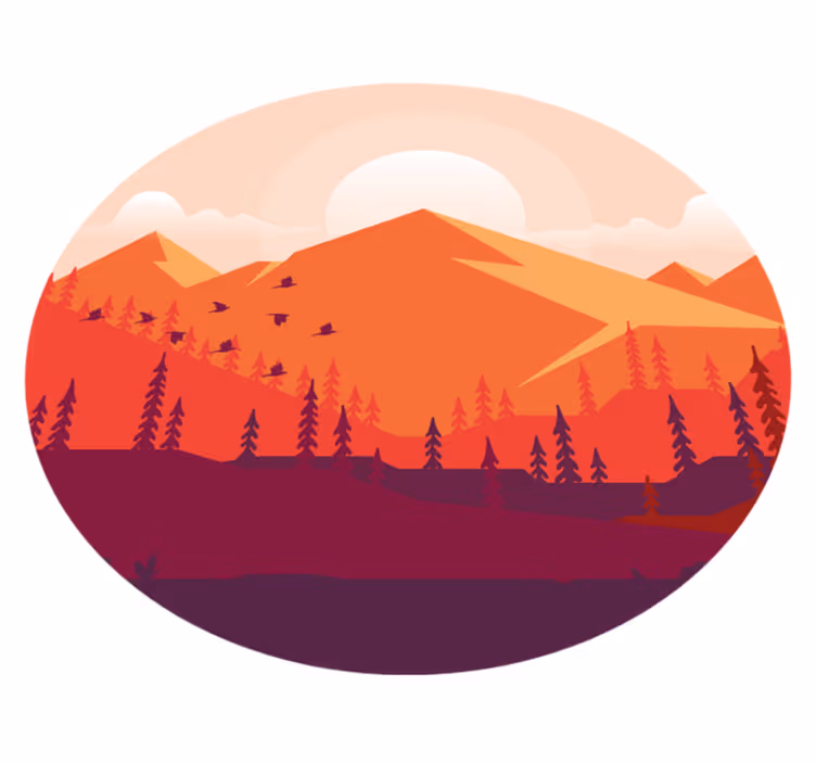 Tapete vinílico texturas paisagem montanhosa - TenStickers