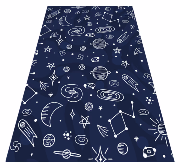 Tapete em vinil infantil espaço temático cósmico - TenStickers