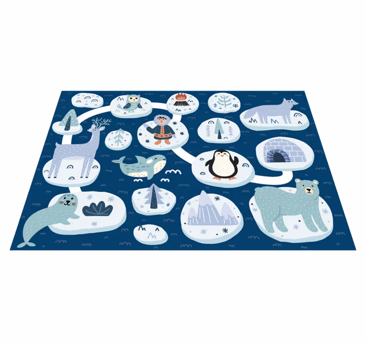 Tapete vinílico infantis aventura ártica - TenStickers