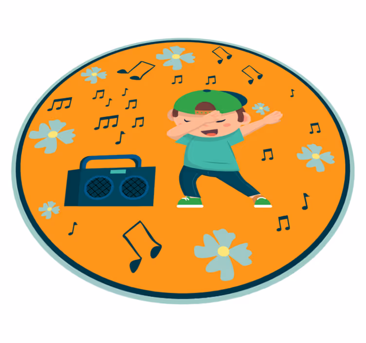 Dança infantil e tapete de vinil de rádio estéreo - TenStickers