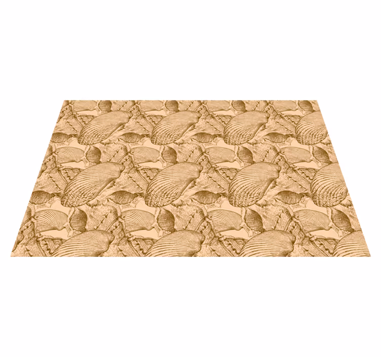 Tapete de animais com conchas do mar vintage - TenStickers