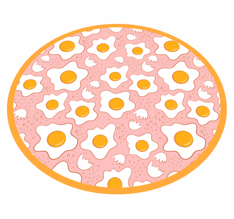 Tapete vinílico infantis padrão de ovo circular - TenStickers
