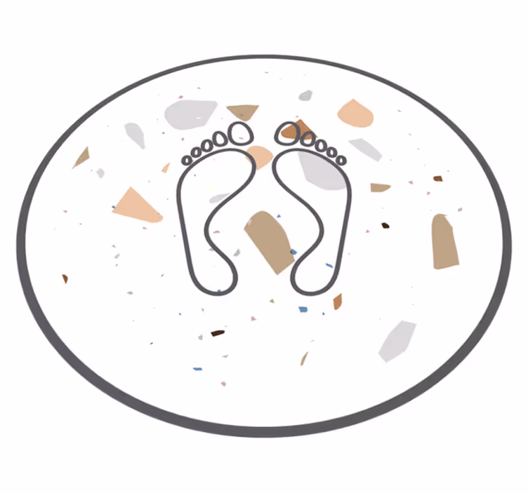 Piso de casa de banhoem mosaico pegadas - TenStickers