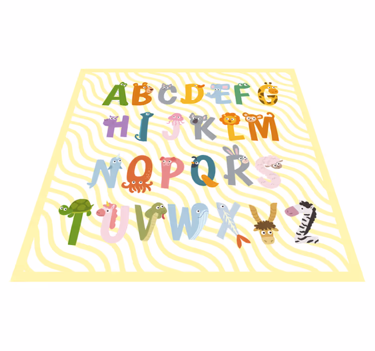 Tapete de vinil com alfabeto animal - TenStickers