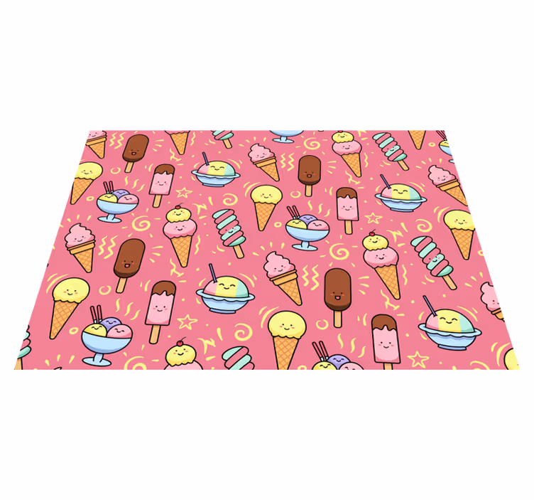 Tapete vinílico infantil padrão de Sobremesa Divertido - TenStickers