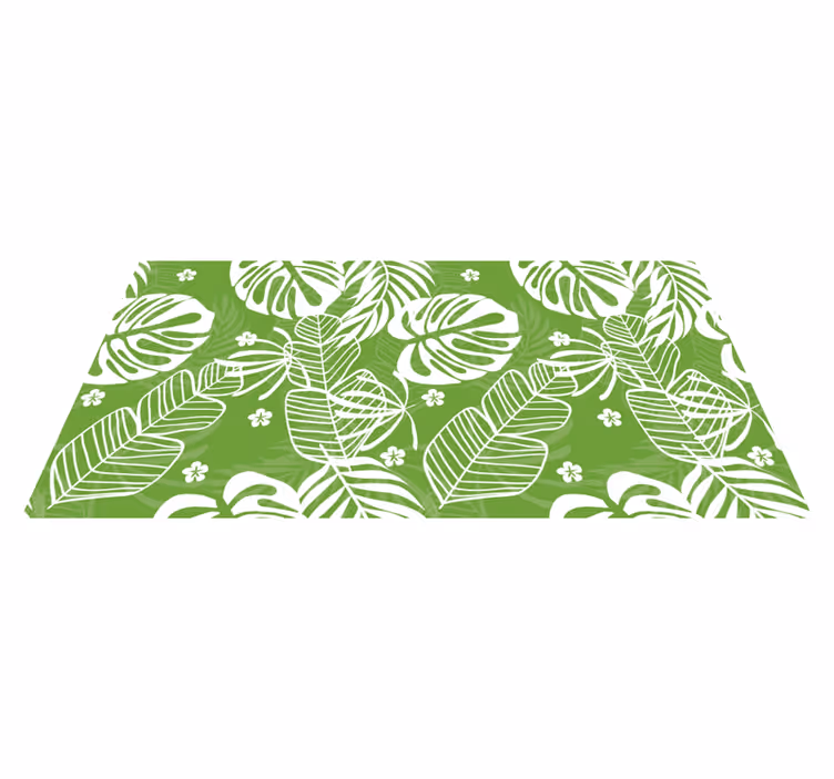 Tapete vinílico de flores e plantas motivo tropical verde - TenStickers