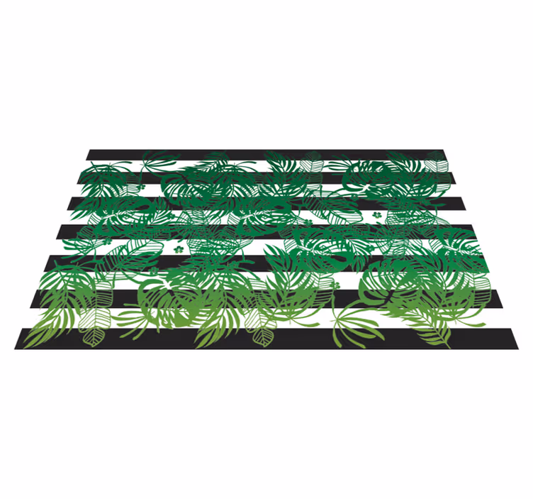 Tapete de vinil listrado monstera planta natureza - TenStickers