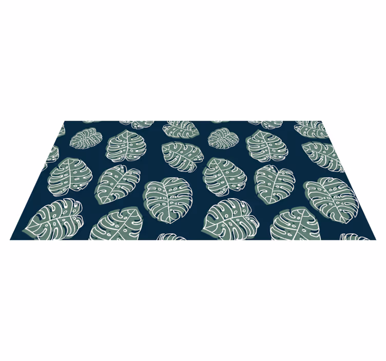 Tapete vinílico de flores e plantas padrão de folha monstera - TenStickers