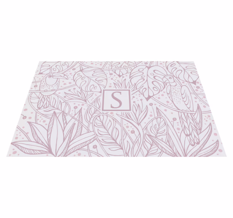 Tapete vinil com nome motivo de selva personalizado - TenStickers