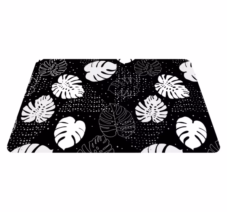Tapete vinílico de flores e plantas botânico monocromático - TenStickers