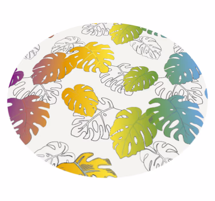 Tapete vinílico flores e plantas monstera tropical - TenStickers
