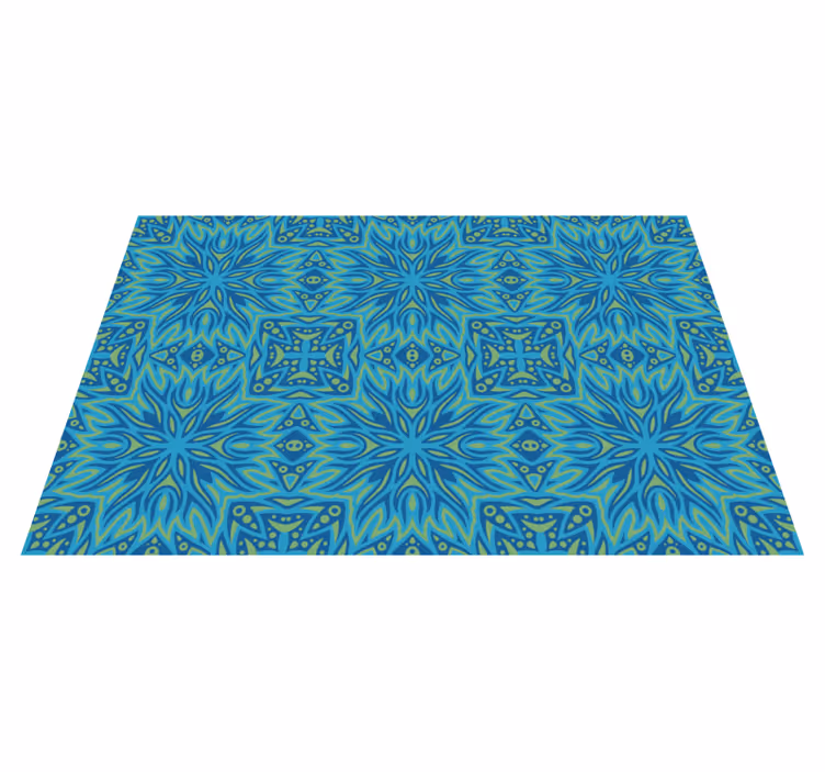 Tapete vinílico azul simetria inspirada em azul - TenStickers