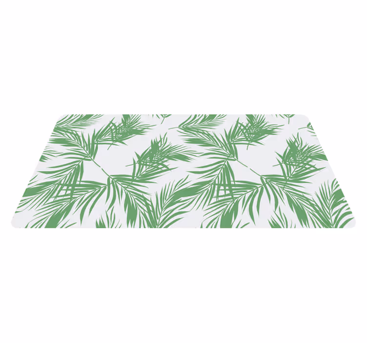 Folhas de palmeira tapete floral com menta - TenStickers