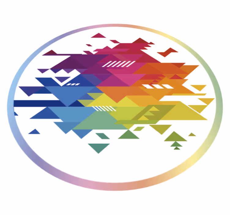 Tapete vinílico geométricas formas geométricas coloridas - TenStickers