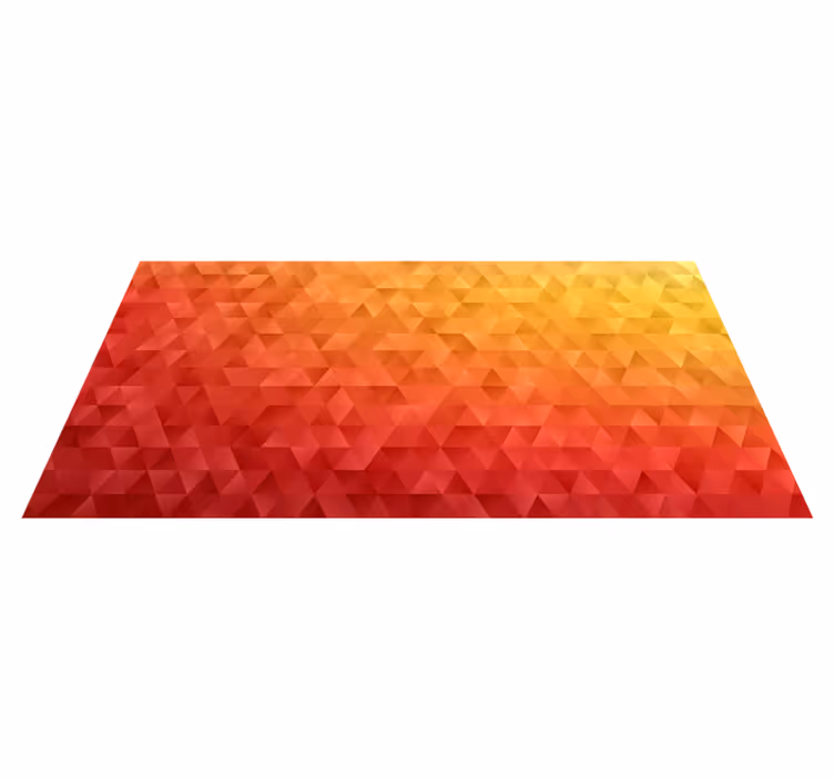 Triângulos amarelos vermelho e laranja tapetes geométricos - TenStickers