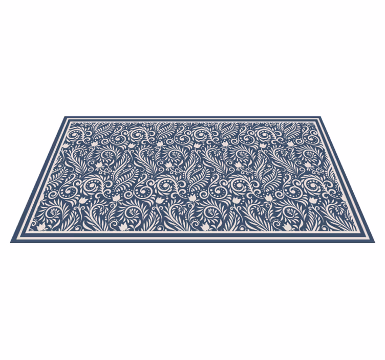 Tapete vinílico cozinha desenho floral ornamentado - TenStickers