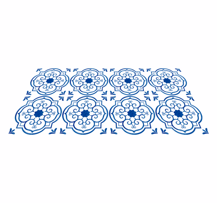 Carpete azulejo azul do banheiro - TenStickers