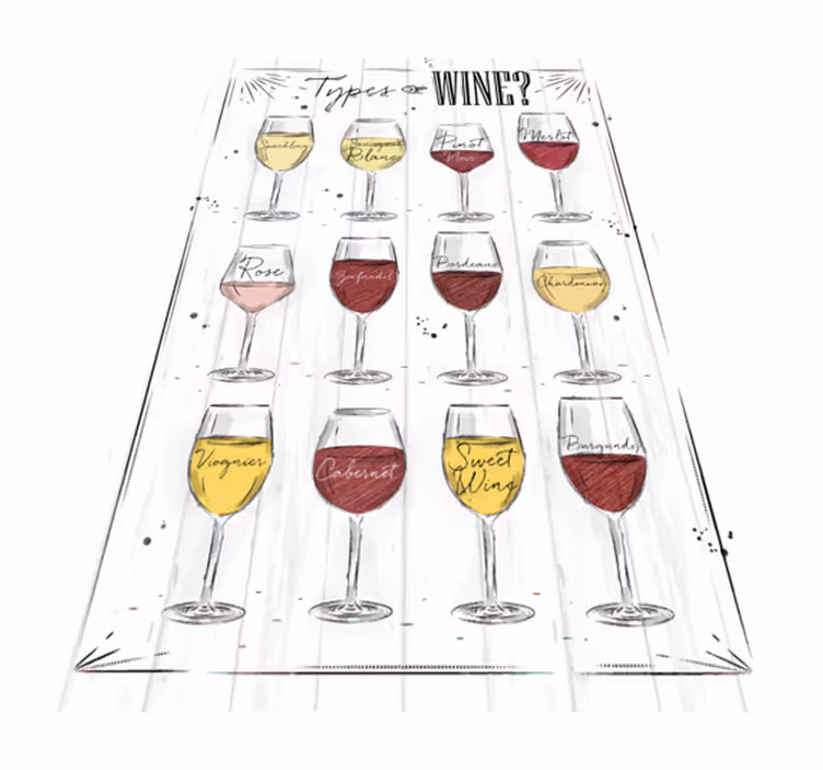 Tipo de vinhos tapete tinto personalizado - TenStickers