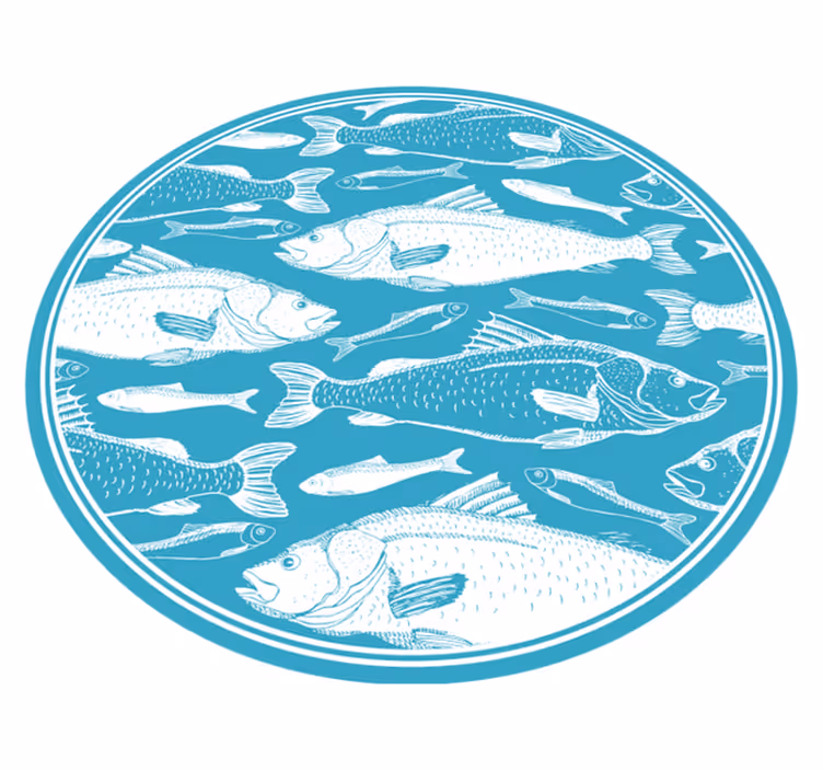 Piso de madeira com padrão de ervas marinhas - TenStickers