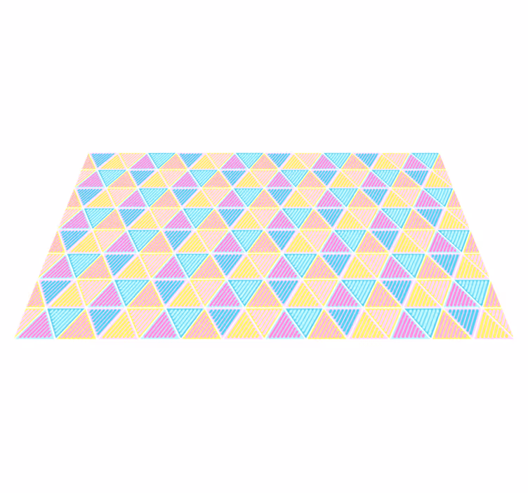 Tapete vinílico geométricas padrão triangular colorido - TenStickers